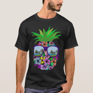 T-shirt Lunettes de soleil à l'ananas amusantes Aloha Hawa