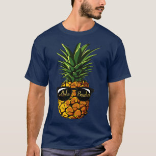 T-shirt Lunettes de soleil à l'ananas Plages d'Aloha Hawai