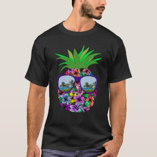 T-shirt Lunettes de soleil à l'ananas Plages d'Aloha Hawai