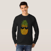 T-shirt Lunettes de soleil à l'ananas Plages d'Aloha Hawai (Devant entier)