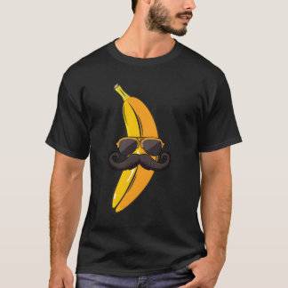 T-shirt Lunettes de soleil à moustache de banane Visage Fr