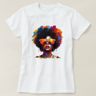 T-shirt Lunettes de soleil Afro Chic