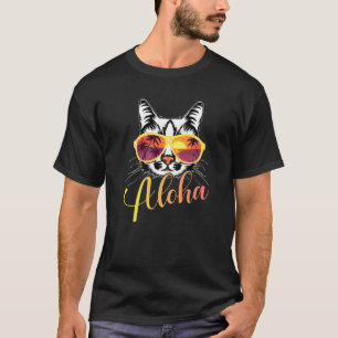 T-shirt Lunettes de soleil Aloha Hawaïen Chat Chaton Migno