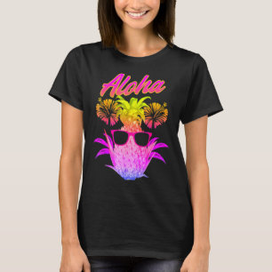 T-shirt Lunettes de soleil Aloha Pineappa Plage Hawaiian É