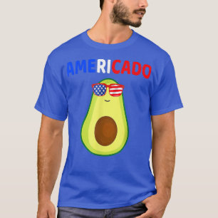 T-shirt Lunettes de soleil Americado Cute Avocado Drapeau