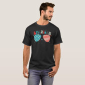 T-shirt Lunettes de soleil américaines Drapeau américain p (Devant entier)