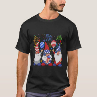 T-shirt Lunettes De Soleil Américaines Patriotiques Usa 4E