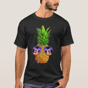 T-shirt Lunettes de soleil ananas Aloha Hawaii Plages Hawa