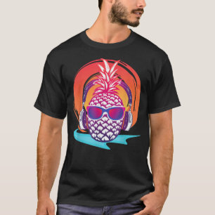 T-shirt Lunettes de soleil ananas hawaïennes mignonnes Pla