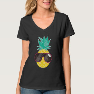 T-shirt Lunettes de soleil ananas Plages d'Aloha Hipster H