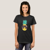 T-shirt Lunettes de soleil ananas Plages d'Aloha Hipster H (Devant entier)