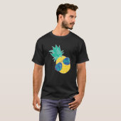 T-shirt Lunettes de soleil ananas Plages d'Aloha Hipster H (Devant entier)