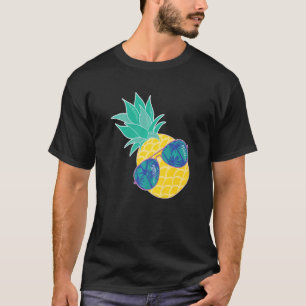 T-shirt Lunettes de soleil ananas Plages d'Aloha Hipster H