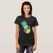 T-shirt Lunettes de soleil ananas Plages d'Aloha Hipster H (Devant entier)