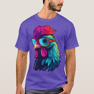 T-shirt Lunettes de soleil Art Dons de poulet Drôle de pou