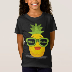 T-Shirt Lunettes de soleil au fruit d'ananas sur les plage