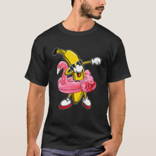 T-shirt Lunettes de soleil Banana Dabbing Flamant rose Flo