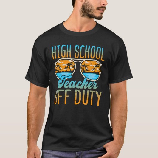 T-shirt Lunettes de soleil Beach Lycée Enseignant hors ser (Devant)