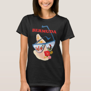 T-shirt Lunettes de soleil Bermudes Bleu de plage Voyage