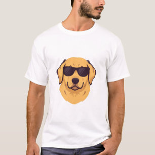 T-shirt Lunettes de soleil Chill Golden Retriever - Masque