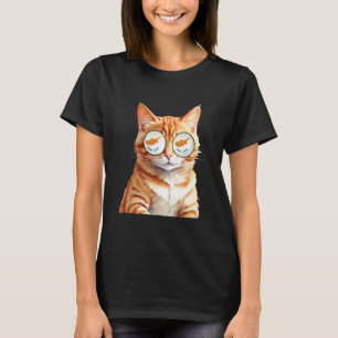 T-shirt Lunettes de soleil Chypre amateur de chat Drapeau