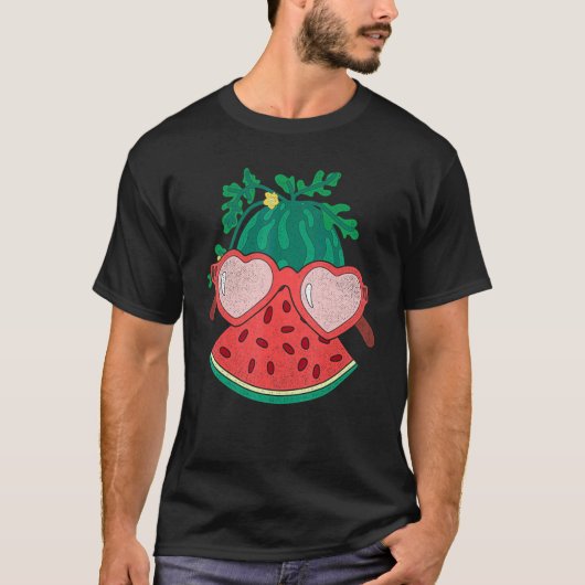 T-shirt Lunettes de soleil Coeur Fruits exotiques Vibes d' (Devant)
