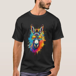 T-shirt Lunettes de soleil colorées d'âne
