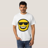 T-shirt Lunettes de soleil cool Emoji (Devant entier)