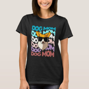T-shirt Lunettes de soleil cool pour maman de chien Corgi