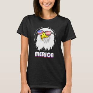 T-shirt Lunettes de soleil cool US 4 juillet Merica Bald E
