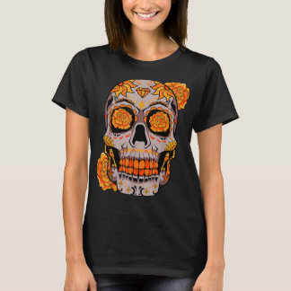T-shirt Lunettes de soleil crâne sucre Feu d'artifice drap