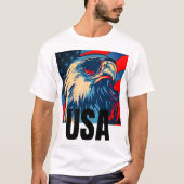 T-shirt Lunettes de soleil d'aigle patriotique (Devant)