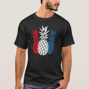 T-shirt Lunettes de soleil d'ananas 4 juillet Patriotic Pi