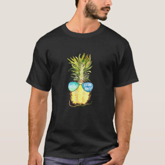 T-shirt Lunettes de soleil d'ananas Bonjour Salutation Fru