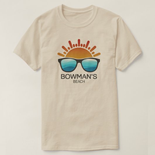 T-shirt Lunettes de soleil de Bowman's Beach Floride (Design devant)