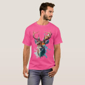T-shirt Lunettes de soleil de cerf Chasse Chasseur Nature (Devant entier)