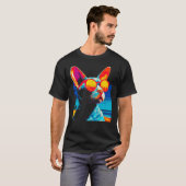 T-shirt Lunettes de soleil de chat Devon Rex (Devant entier)
