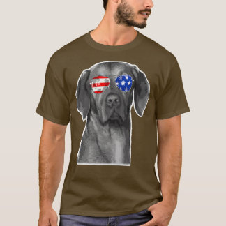 T-shirt Lunettes de soleil de chien Weimaraner