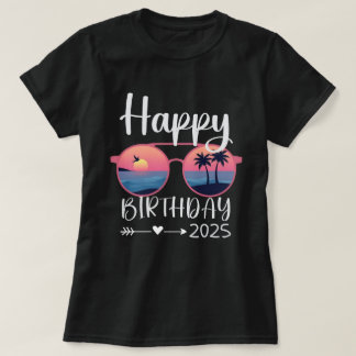 T-shirt Lunettes de soleil de croisière d'anniversaire en 