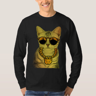 T-shirt Lunettes de soleil de gangster Thug Chaîne Gansta