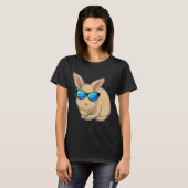 T-shirt Lunettes de soleil de lapin (Devant entier)