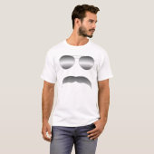 T-shirt Lunettes de soleil de moustache et d'aviateur de (Devant entier)