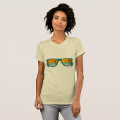 T-shirt Lunettes de soleil de plage illustrées (Devant entier)