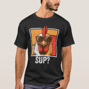 T-shirt Lunettes de soleil de poulet Ferme animale Drôle p