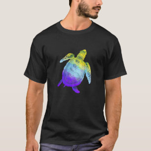T-shirt Lunettes de soleil de tortue - Drapeau non binaire