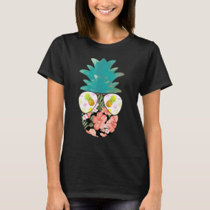 T-shirt Lunettes de soleil d'été Ananas Plages d'Aloha Haw