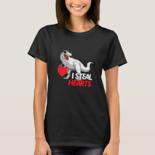 T-shirt Lunettes de soleil Dinosaure mignonne I Steal Hear