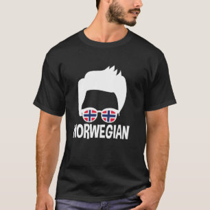 T-shirt Lunettes de soleil drapeau Norvège garçon vêtement