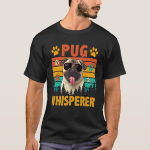 T-shirt Lunettes de soleil drôles pour amateurs de Pug rét