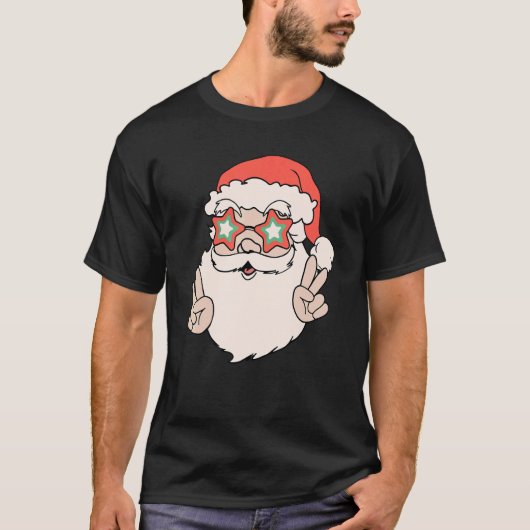 T-shirt Lunettes de soleil du Père Noël rétro Noël Noël No (Devant)